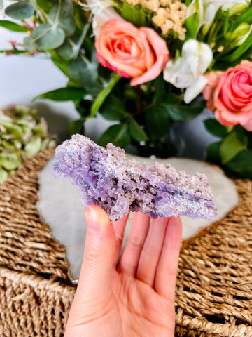 Grade AA Natural Grape Agate from Indonesia, 179g,  Natural Sparkling Velvet Shine Bubbles in Real life, Healing Crystal Home Decor