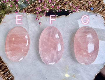 Grade AAA Large Rose Quartz Palmstone,Crystal Healing,Love Crystal, Reiki and Meditation, From Madagascar