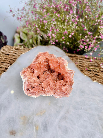 Grade AAA Argentinian Pink Amethyst Geode, Heart Chakra Healing, Soul Comforting 162g