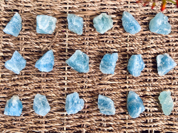 Grade AA Brazil Aquamarine, 100% Natural, Rough Aquamarine, Deep Blue, Aquamarine Palmstone, Custom Crystal Necklace available