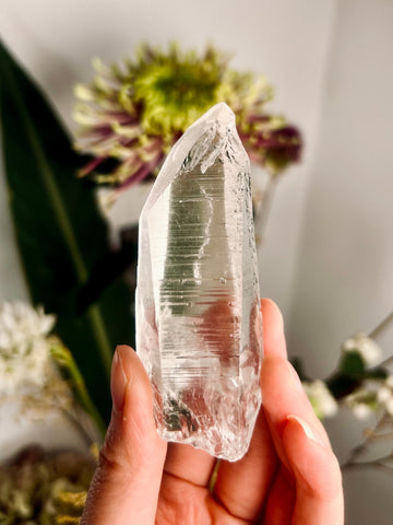 Grade AAA+ Natural Chlorite Lemurian Quartz 67g, Self Healed, Starseed Quartz Wand, Extra Quality CS21