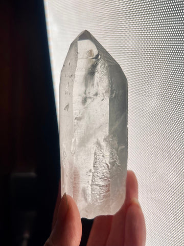 Grade AAA+ Natural Lemurian Quartz with Rainbow 198g, Self Healed, Starseed Quartz Wand, Super Extra Quality SL19