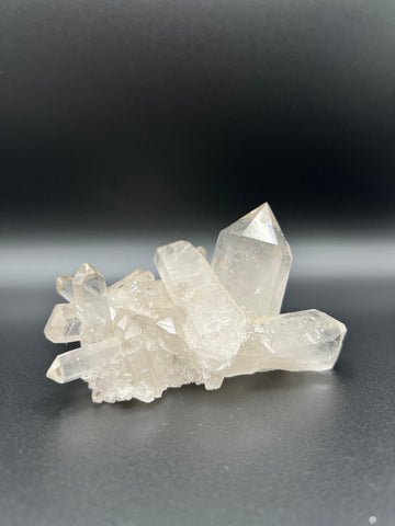 Grade AA+ Quartz Cluster with Double Terminated Point with Inner Child Point, Bridge Quartz & Rainbows, All-in-One Healing Crystal 233g EC02