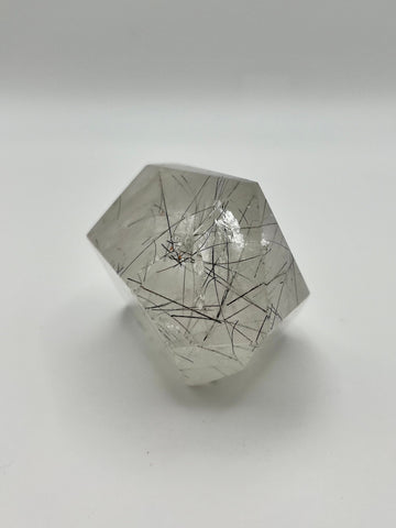Mesmerizing Natural Black Rutile Quartz Freeform with Stunning Rainbow RQ02 215g