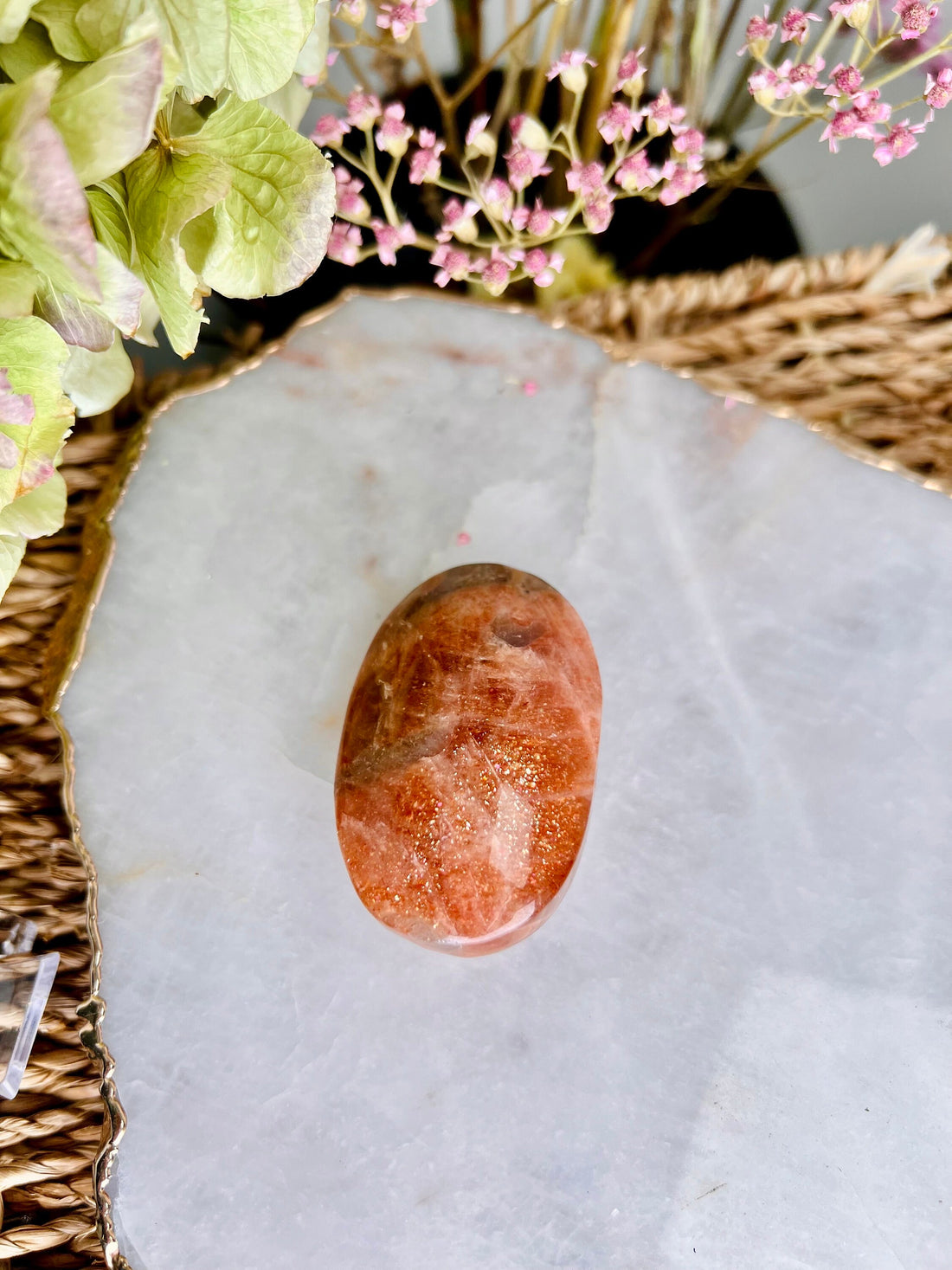 Grade AA+ Golden Sunstone Palmstone , 100% Natural from Tanzania, GSP02 -60g