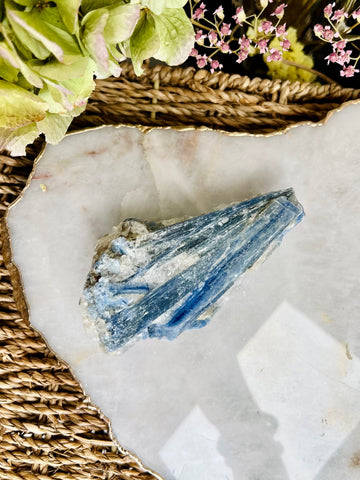 Grade AA Natural Blue Kyanite with Quartz, Crystal Healing, Energy Protection, Calming BK02 226g