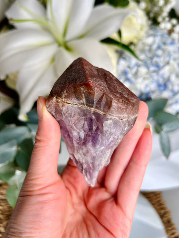Grade A 100% Natural Super Seven Crystal Point, Miracle Stone, Rough Specimen, Crystal Healing Home Decor 157g -SSR02