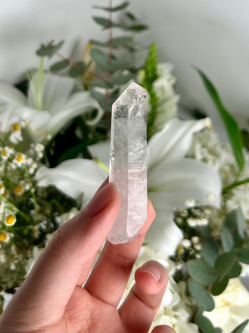 Grade AA Natural Etched Clear Quartz Point - A Beacon of Pure Energy and Insight QPC08, 31g
