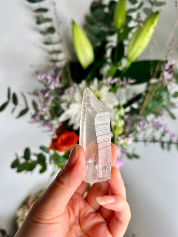 Grade AAA Natural Chlorite Crater Lemurian Quartz 46g, Self Healed, Starseed Quartz Wand, Extra Quality CS15