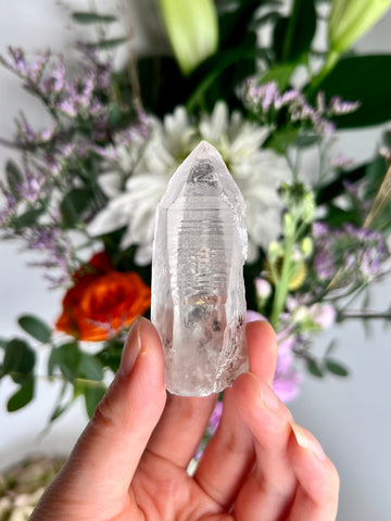 Grade AAA Natural Chlorite Lemurian Quartz 58g, Self Healed Crater Formation, Starseed Quartz Wand, Extra Quality CS10