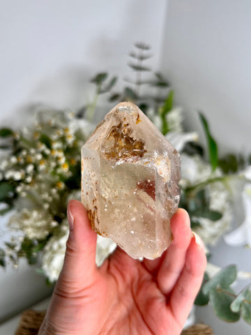 Grade AAA Natural Golden Citrine Cathedral Point with Golden Mica- Super Extra Quality, CCH02, 183g