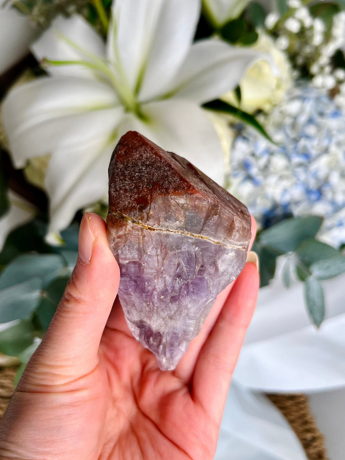 Grade A 100% Natural Super Seven Crystal Point, Miracle Stone, Rough Specimen, Crystal Healing Home Decor 157g -SSR02