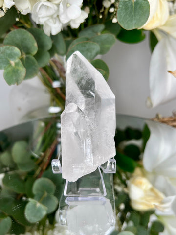 Grade AA Natural Etched Clear Quartz Point - A Beacon of Pure Energy and Insight QPC04, 143g