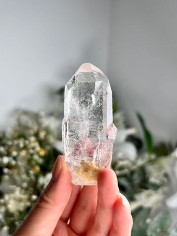 Grade AA+ Natural Etched Clear Quartz Point - A Beacon of Pure Energy and Insight CQC27, 58g