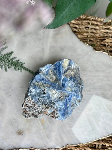 Grade AA Natural Blue Kyanite with Iron and Mica, Crystal Healing, Protection, Enhanced Energy and Clarity BK23, 339g