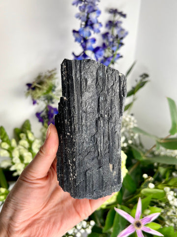 Grade A+ Raw Black Tourmaline Specimen - The Ultimate Shield for Energy Purification, Grounding & EMF Protection 546g BTG12