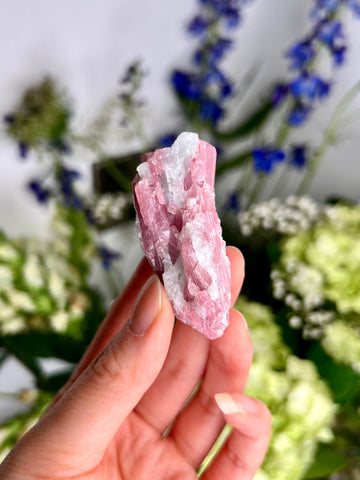 Grade AA Natural Pink Tourmaline on Aquamarine,A Harmonious Blend of Love and Serenity PTC13, 32g