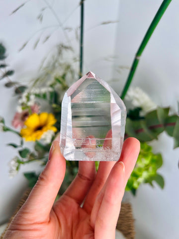 Grade AAA+ Lemurian Tower with Phantom, Barcodes and Self-Healed - Semi-polished, Top Quality, from Sento se Bahia LTC23, 106g