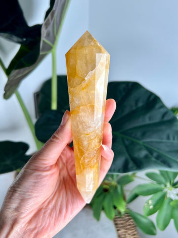 Grade AAA 12-Sided Golden Healer Vogel Wand - DISCOUNTED for damaged point, GVC24 254g