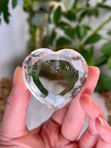 Grade AAA Faceted Lemurian Heart Crystal - Healing, Chakra, Manifestation Stone LHH03,48g