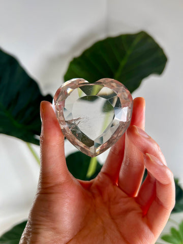 Grade AAA Faceted Lemurian Heart Crystal - Healing, Chakra, Manifestation Stone LHH14,99g