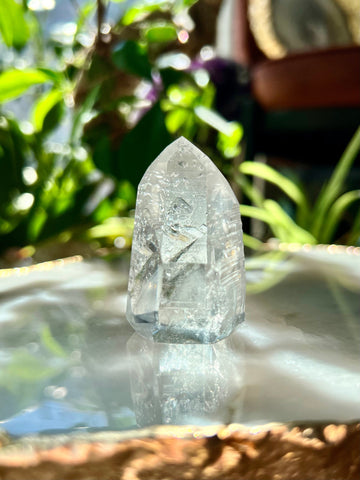 Grade AAA Lemurian Tower with Penetration and Grey Phantom - Manifestation and Healing Crystal,from Sento se Bahia LTC29, 51g