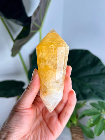 Grade AAA 12-Sided Golden Healer Vogel Wand - Double Terminated for Powerful Healing and Energy Amplification, GVC20 220g
