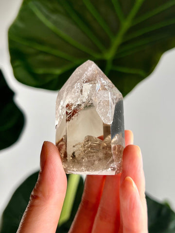 Grade AA Natural Smoky Penetration Quartz Tower with Phantom - Manifestation and Healing Crystal MFH12, 93g