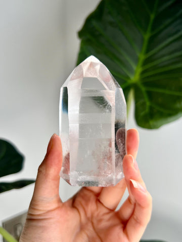Grade AAA Lemurian Tower with Barcodes and time link - Semi-polished, Top Quality, from Sento se Bahia LTC36, 239g