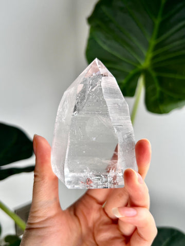 Grade AAA Lemurian Tower with Barcodes - Semi-polished, Top Quality, from Sento Se Bahia LTC37, 261g