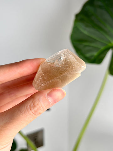 Grade AAA Natural Rutile Golden Amphibole Quartz, Angel Phantom Quartz - from Taquaraçu de Minas, Brazil AFC27, 38g