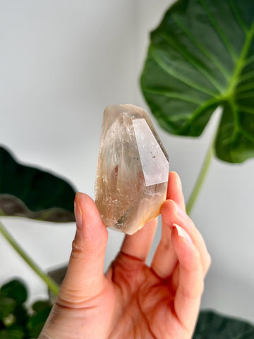 Grade AAA Natural Rutile Amphibole Quartz, Angel Phantom Quartz - from Taquaraçu de Minas, Brazil AFC48, 86g