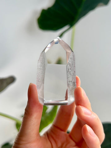 Grade AAA Lemurian Tower with Barcodes - Semi-polished, Top Quality, from Sento Se Bahia LTC52, 86g