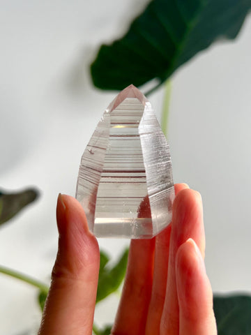 Grade AAA Lemurian Tower with Barcodes - Semi-polished, Top Quality, from Sento Se Bahia LTC57, 71g