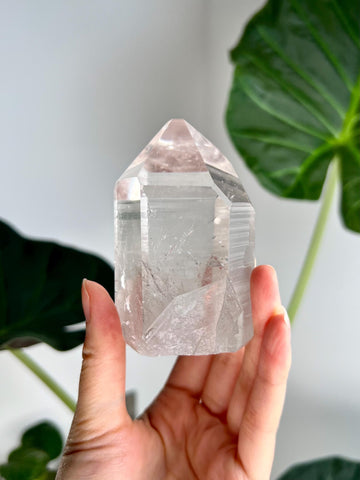 Grade AAA Lemurian Tower with Barcodes and time link - Semi-polished, Top Quality, from Sento se Bahia LTC33, 314g