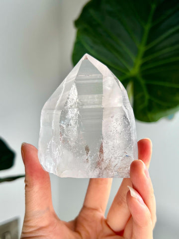 Grade AAA Lemurian Tower with Barcodes - Semi-polished, Top Quality, from Sento Se Bahia LTC42, 265g