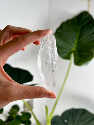 100% Natural High-Quality Root Lemurian Quartz - Self-Healed and Etched Crystal from Serra do Cabral, Brazil - LRC12, 71g