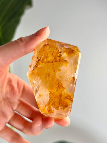 Grade AAA Golden Healer Rose Quartz Freeform with Rainbows - A Celestial Beacon of Love and Healing, GRC61, 146g