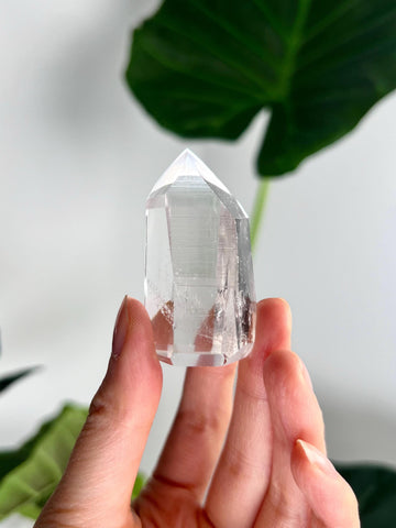 Grade AAA Lemurian Tower with Rainbow and Barcodes, Unicorn Energy Connection - Semi-polished, Top Quality, from Sento Se Bahia LTC72, 55g