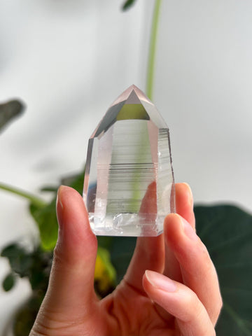 Grade AAA Lemurian Tower with Barcodes - Semi-polished, Top Quality, from Sento Se Bahia LTC54, 67g