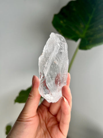 100% Natural Grade A Root Lemurian Quartz - Self-Healed and Etched Crystal from Serra do Cabral, Brazil - LRC16, 155g
