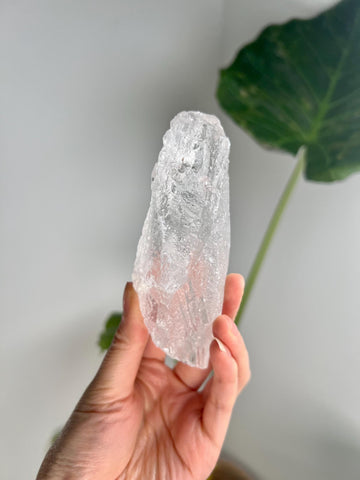 100% Natural Grade A Root Lemurian Quartz - Self-Healed and Etched Crystal from Serra do Cabral, Brazil - LRC21, 228g