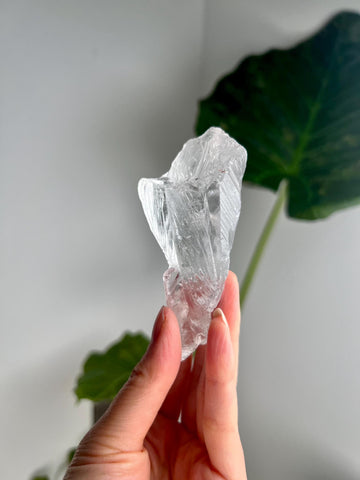 100% Natural Grade A Root Lemurian Quartz - Self-Healed and Etched Crystal from Serra do Cabral, Brazil - LRC22, 105g