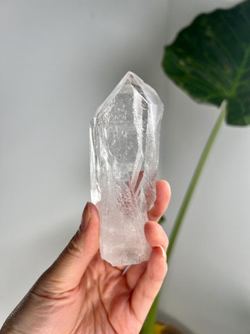 100% Natural Grade A Root Lemurian Quartz - Self-Healed and Etched Crystal from Serra do Cabral, Brazil - LRC24, 159g
