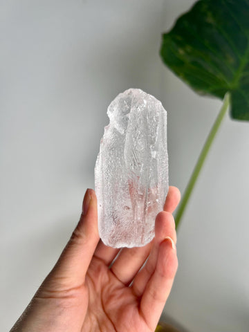 100% Natural Grade A Root Lemurian Quartz - Self-Healed and Etched Crystal from Serra do Cabral, Brazil - LRC27, 131g