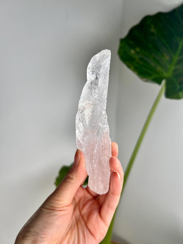 100% Natural Grade A Root Lemurian Quartz - Self-Healed and Etched Crystal from Serra do Cabral, Brazil - LRC33, 123g