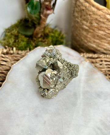 Grade AA Natural Pyrite from Peru – Protection Stone, Solar Plexus, Wealth Manifestation PRP36, 190g