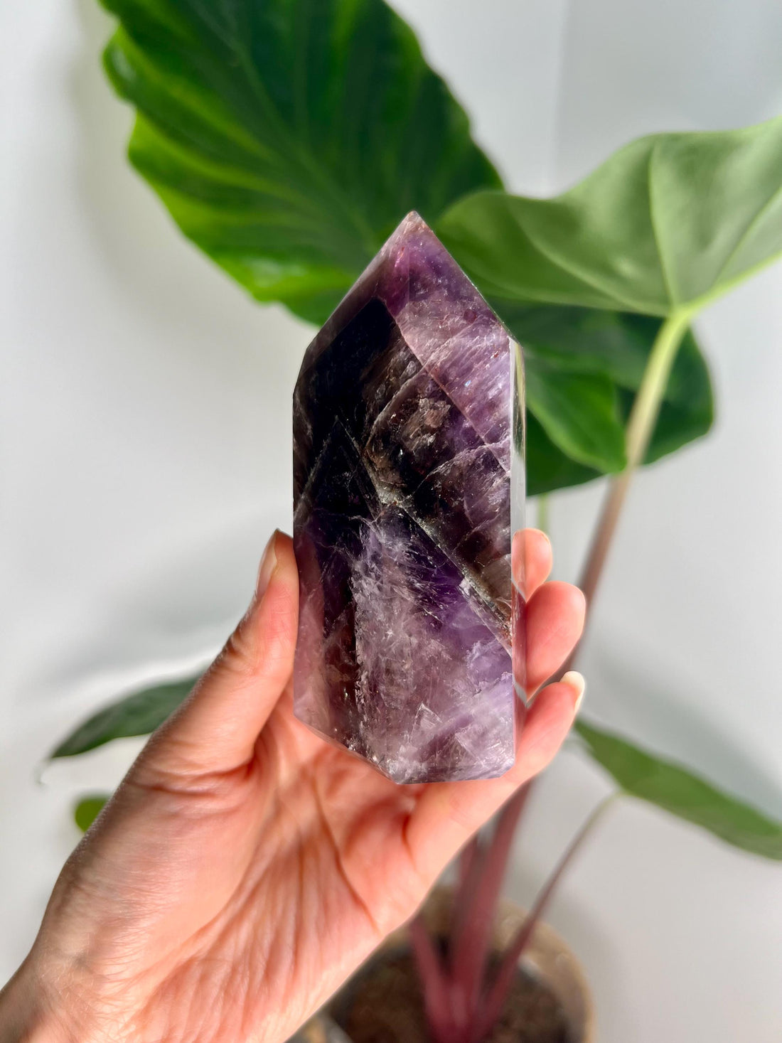 Grade AAA Super Seven Tower from Brazil - High-Vibration Master Healing Crystal 387g, STG28