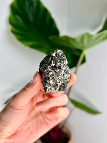 Grade AA Pyrite Cutbase with Sphalerite Huanzala, Peru – Semi-Polished, Protection Stone, Solar Plexus, Wealth Manifestation PCP14, 106g