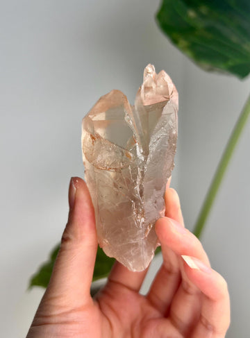 Grade A Golden Healer Lemurian Quartz, Shift Quartz, with Record Keepers and Rainbow from Serra do Cabral, Brazil, GSL14, 120g
